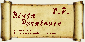 Minja Peralović vizit kartica